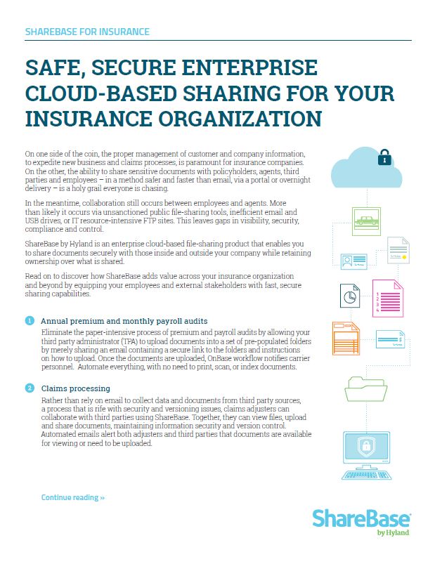 ShareBase, Insurance, Kyocera, Software, Document Management, BOSS Business Solutions