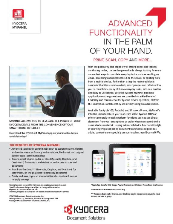 Kyocera Software Mobile and Cloud MyPanel BOSS Business Solutions