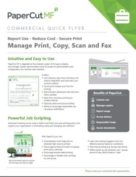 Papercut, Mf, Commercial, BOSS Business Solutions