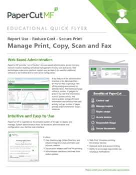Papercut, Mf, Education Flyer, BOSS Business Solutions