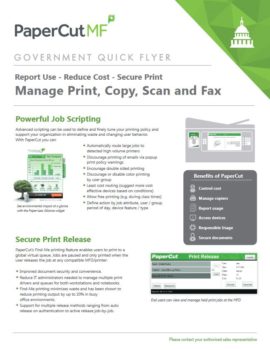 Papercut, Mf, Government Flyer, BOSS Business Solutions
