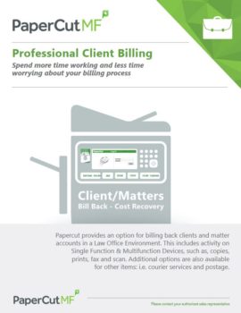 Papercut, Mf, Professional Client Billing, BOSS Business Solutions